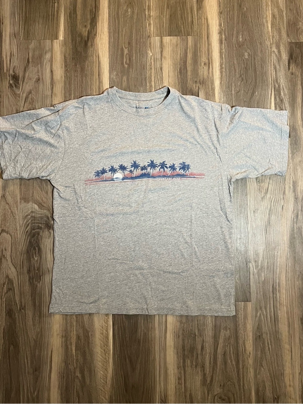 Newport Blue Surf T-Shirt Size XL Palm Trees Graphic Soft Cotton Retro Tee